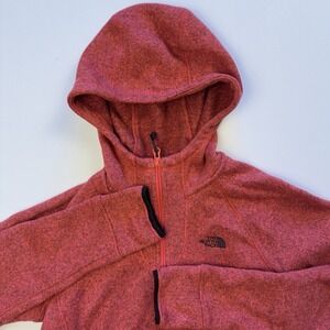 The North Face Women fleece pullover hoodie with a quarter-zip Kangaroo Pocket S